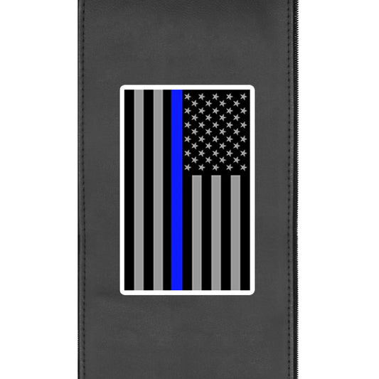 Blue Line Flag Vertical Zippered Logo Panel for Dreamseat Recliner