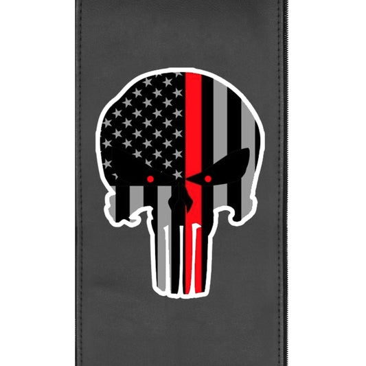 Red Line Skull Zippered Logo Panel for Dreamseat Recliner