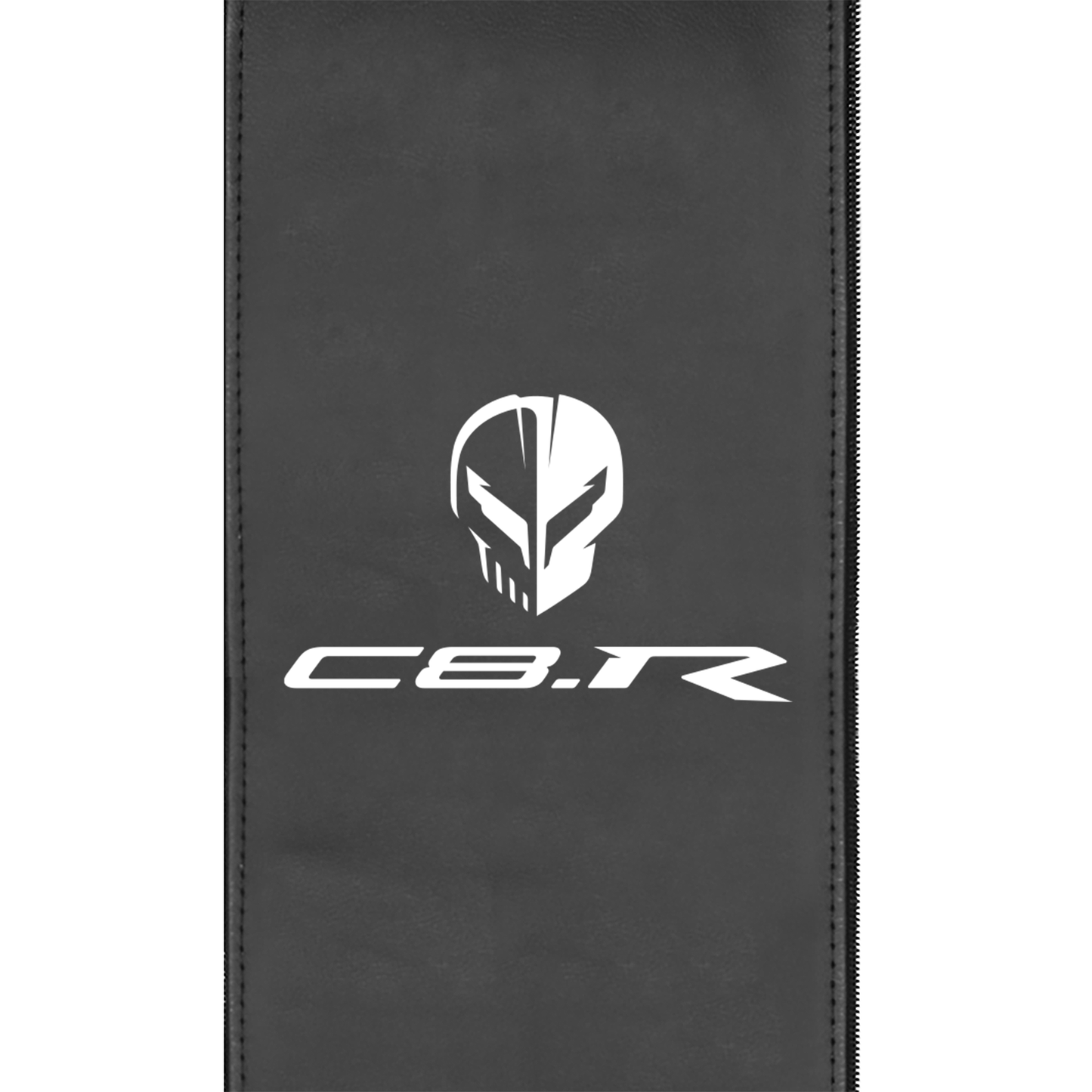 C8R Jake White Corvette Zippered Logo Panel for Dreamseat Recliner
