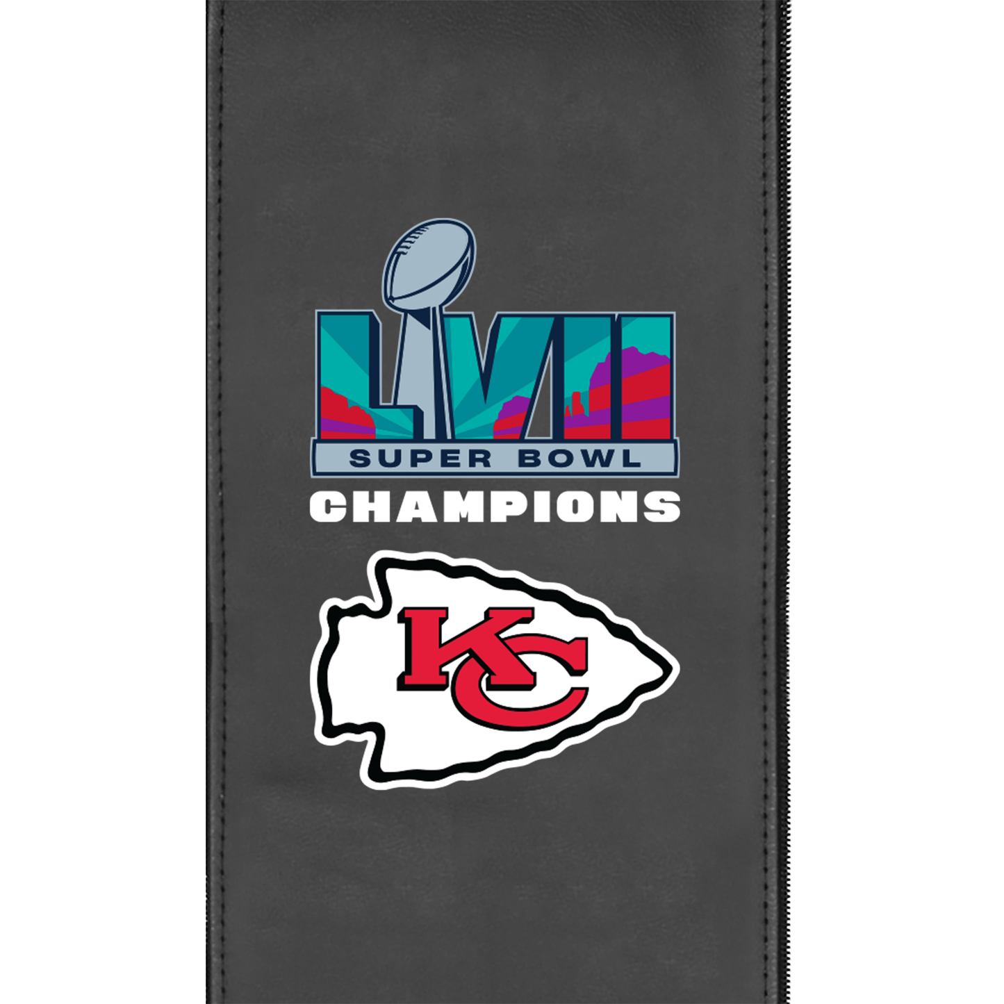 Kansas City Chiefs Super Bowl LVII Champions Zippered Logo Panel for Dreamseat Recliner