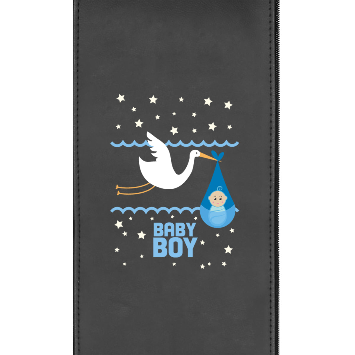 Baby Boy Stork Zippered Logo Panel for Dreamseat Recliner