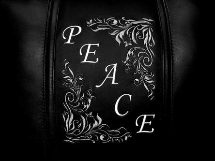 Peace Floral Diagonal Silver